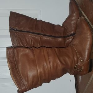 Leather boots